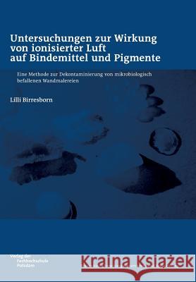 Untersuchungen zur Wirkung von ionisierter Luft auf Bindemittel und Pigmente Birresborn, LILLI 9783934329881