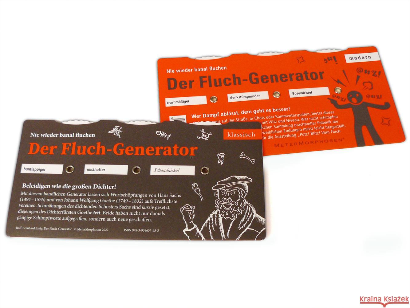 Der Fluch-Generator. Nie wieder banal fluchen Essig, Rolf-Bernhard 9783934657953 Metermorphosen