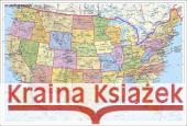 Stiefel Wandkarte Kleinformat USA, Bundesstaaten mit Postleitzahlen, englische Ausgabe, ohne Metallstäbe : Plano. Laminiert. Beschrift- u. abwischbar    9783938842690 Stiefel