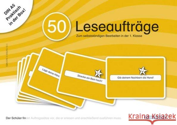 50 Leseaufträge in Silbenschreibweise, Auftragskarten DIN A5 quer : Zum selbstständigen Bearbeiten in der 1. Klasse Langhans, Katrin 9783939293101