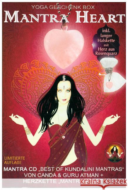 Mantra Heart, Yoga Geschenk Box, 1 Audio-CD : inkl. langer Halskette mit Herz aus Rosenquarz Canda; Guru Atman 9783939867616