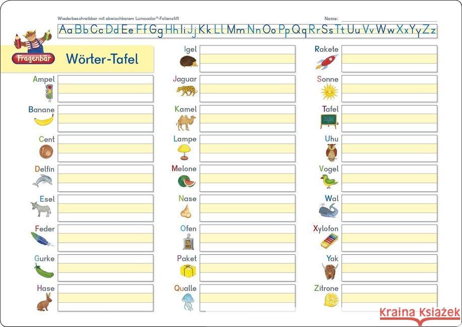 Fragenbär-Lerntafeln: Wörter-Tafel Fels, Bengt 9783940811349