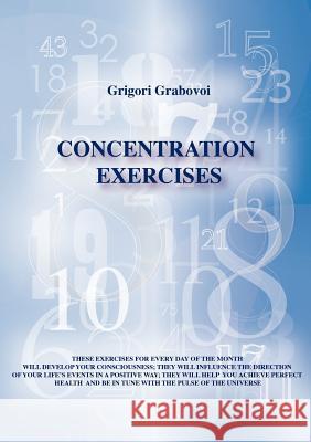 Concentration Exercises Grigori Grabovoi 9783943110319 Jelezky Publishing UG