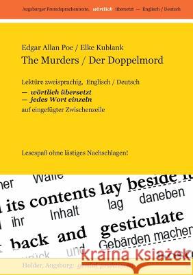 The Murders / Der Doppelmord -- Lekture Zweisprachig, Englisch / Deutsch, Edgar Allan Poe 9783943394092 Harald Holder