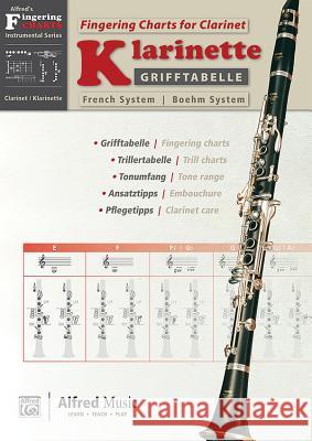 Grifftabelle Für Klarinette Boehm-System [Fingering Charts for Clarinet -- French System]: German / English Language Edition, Other Pold, Tom 9783943638615 Alfred Music Publishing