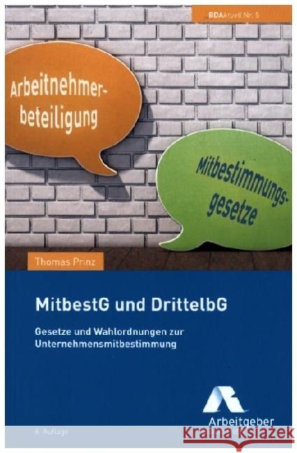 MitbestG und DrittelbG Prinz, Thomas 9783944997216