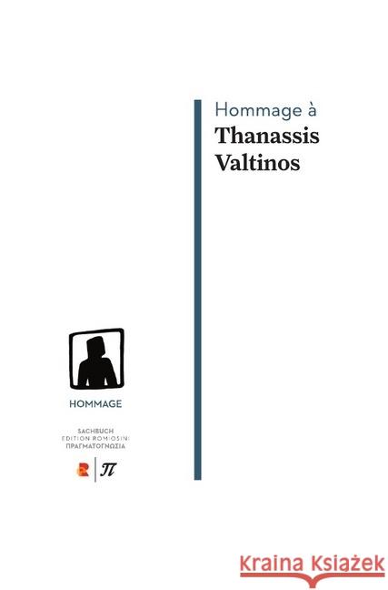 Hommage à Thanassis Valtinos Valtinos, Thanassis 9783946142362