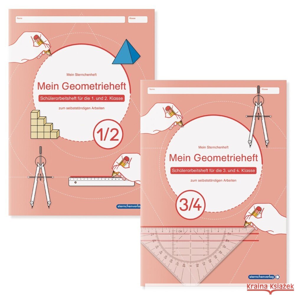 Mein Geometrieheft 1/2 und 3/4 im Set sternchenverlag GmbH, Langhans, Katrin 9783946904649 Sternchenverlag