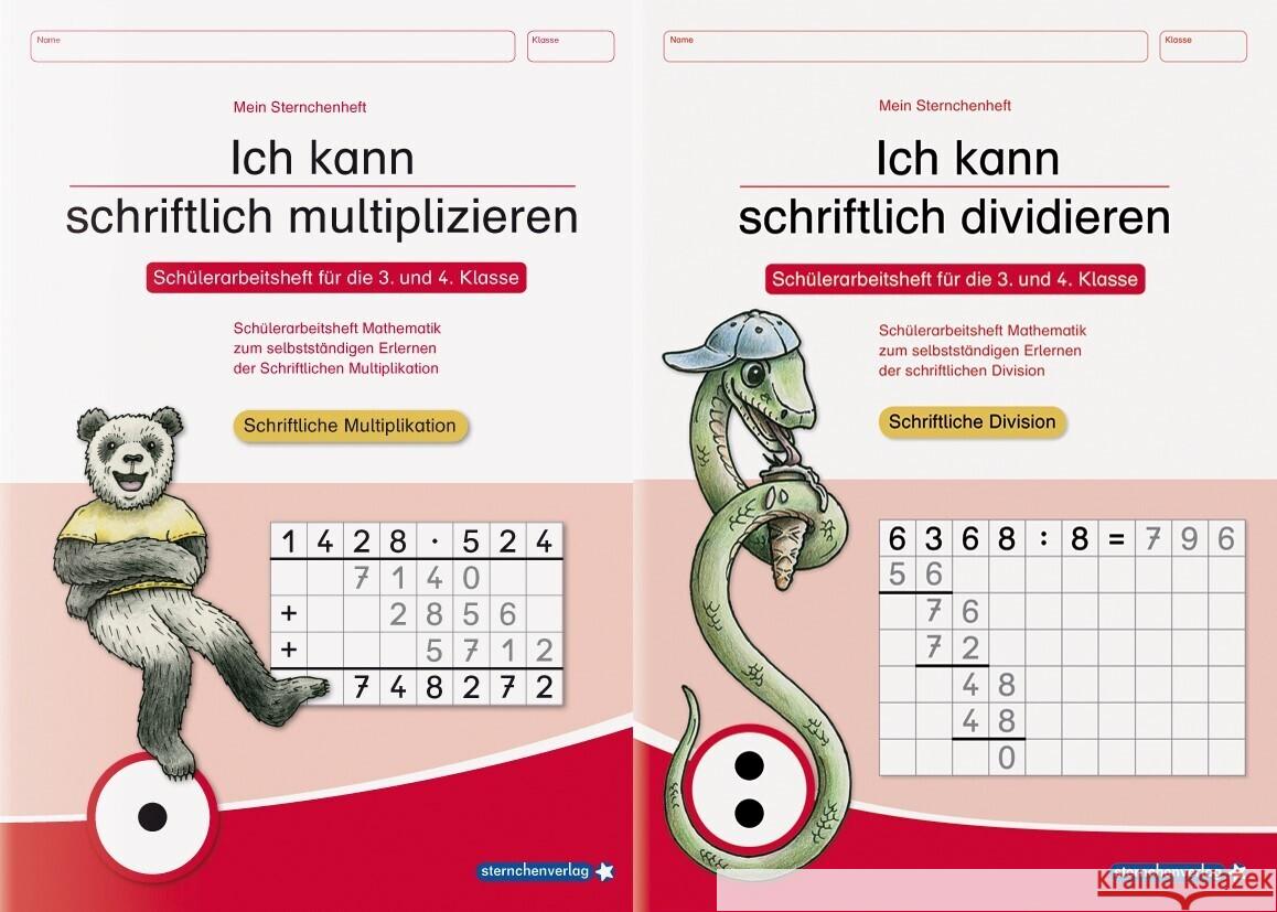 Ich kann schriftlich multiplizieren und dividieren - 2 Arbeitshefte im Set sternchenverlag GmbH, Langhans, Katrin 9783946904663 Sternchenverlag