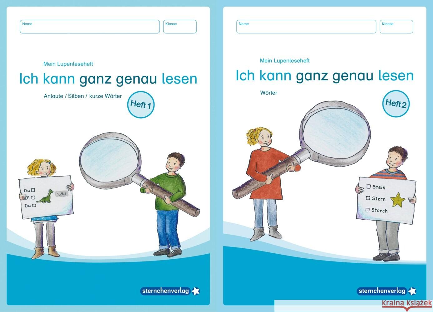 Mein Lupenleseheft 1 und 2 - Ich kann ganz genau lesen - sternchenverlag GmbH, Langhans, Katrin 9783946904908 Sternchenverlag