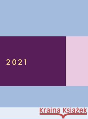2021 Daily Planner Hardcover: One Page per Day 2021 Daily Planner, 8.5x11, Jan - Dec 2021, 12 Month, Dated Planner 2021 Productivity, XL Planner, Purple, Blue Pilvi Paper 9783947808618 Paula Rocket