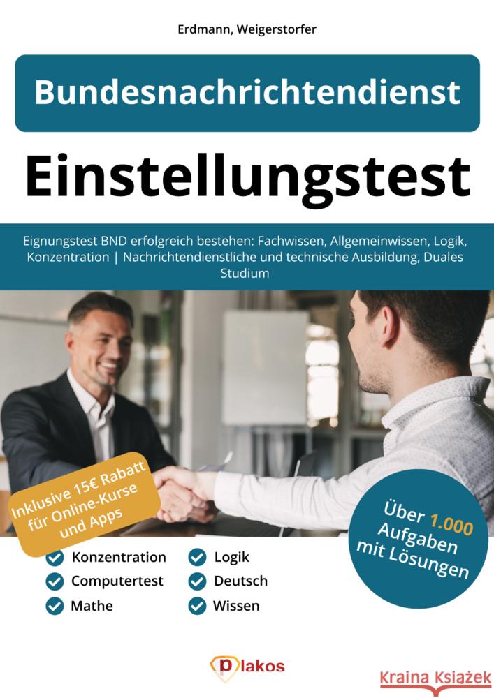 Einstellungstest Bundesnachrichtendienst Erdmann, Waldemar, Weigerstorfer, Lucas 9783948144845