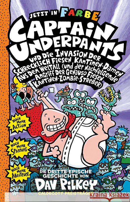 Captain Underpants und die Invasion der schrecklich fiesen Kantinen-Damen aus dem Weltall Pilkey, Dav 9783948638481 Adrian Verlag