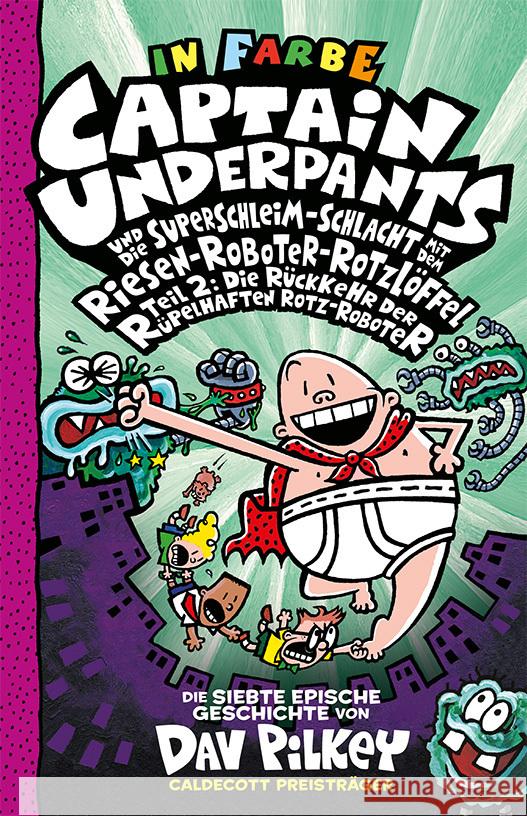 Captain Underpants und die Superschleim-Schlacht mit dem Riesen-Roboter-Rotzlöffel. Tl.2 Pilkey, Dav 9783948638894 Adrian Verlag