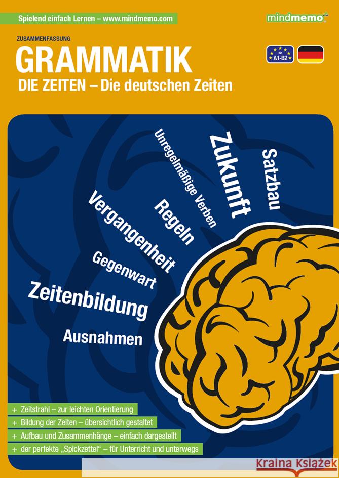 mindmemo Lernfolder - Die deutschen Zeiten - Deutsche Grammatik Lernhilfe Fischer, Henry, Hunstein, Philipp 9783954131402