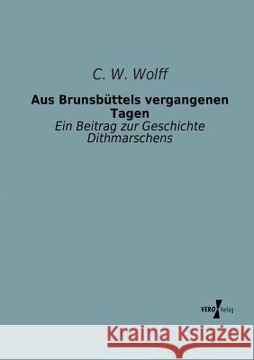 Aus Brunsbüttels vergangenen Tagen: Ein Beitrag zur Geschichte Dithmarschens C W Wolff 9783956100574 Vero Verlag