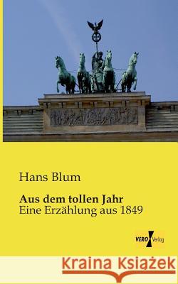 Aus dem tollen Jahr: Eine Erzählung aus 1849 Hans Blum 9783956106217 Vero Verlag