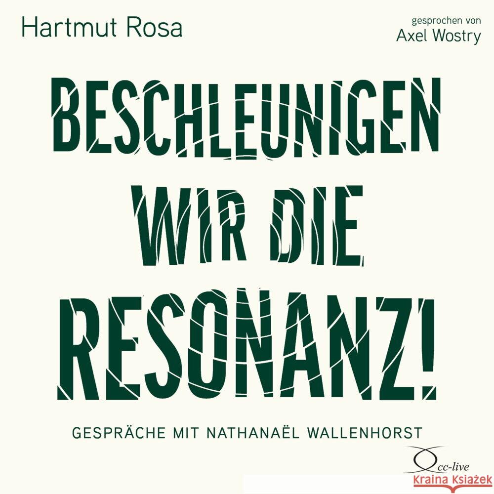 Beschleunigen wir die Resonanz!, 1 Audio-CD Rosa, Hartmut 9783956163340 cc-live