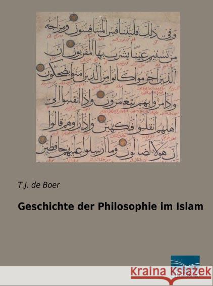 Geschichte der Philosophie im Islam de Boer, T. J. 9783956925580 Fachbuchverlag-Dresden