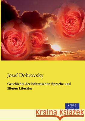 Geschichte der böhmischen Sprache und älteren Literatur Josef Dobrovsky 9783957002495