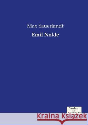 Emil Nolde Max Sauerlandt 9783957006561 Vero Verlag