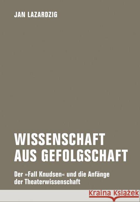 Wissenschaft aus Gefolgschaft Lazardzig, Jan 9783957323842