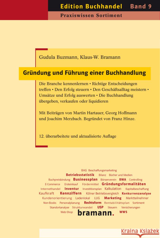 Gründung und Führung einer Buchhandlung Buzmann, Gudula, Bramann, Klaus-W. 9783959030168 Bramann