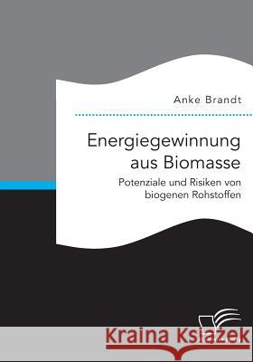 Energiegewinnung aus Biomasse. Potenziale und Risiken von biogenen Rohstoffen Anke Brandt 9783959349444