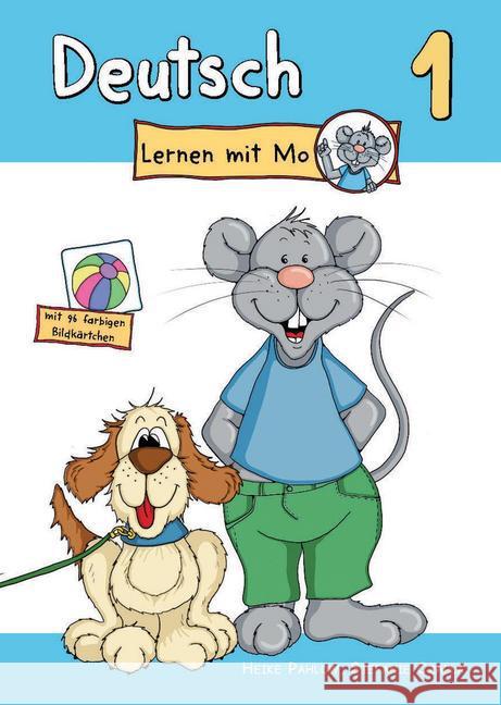 Deutsch lernen mit Mo. Tl.1 : Bildwörterbuch zum Ausmalen, Üben und Spielen mit 96 farbigen Bildkärtchen Pahlow, Heike 9783960082736