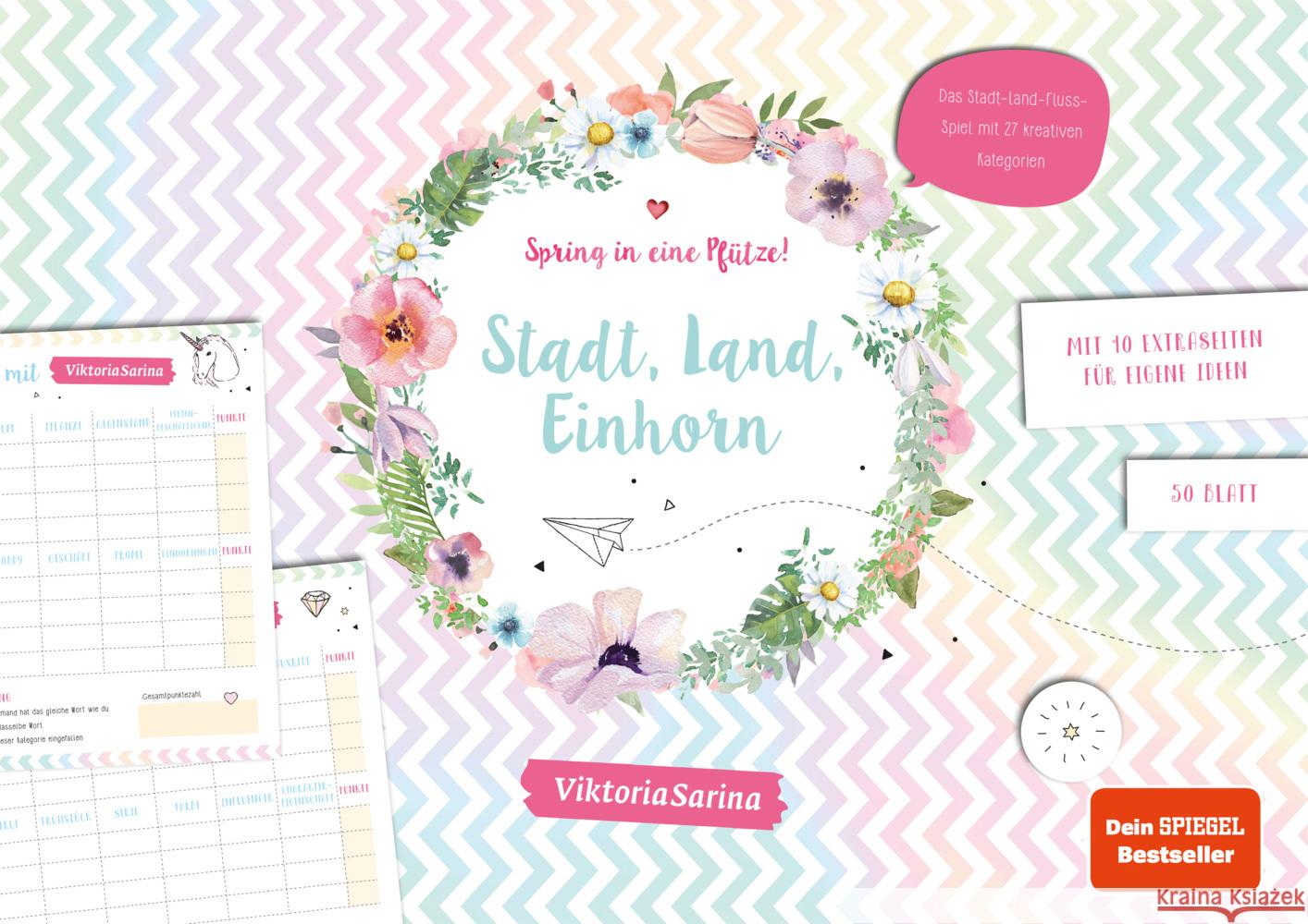 Spring in eine Pfütze! - Stadt, Land, Einhorn : Mit 10 Extraseiten für eigene Ideen ViktoriaSarina 9783960961420 CE Community Editions