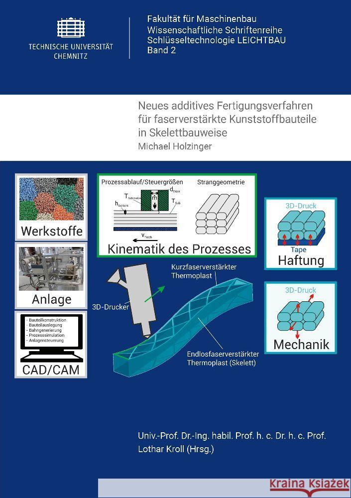 Neues additives Fertigungsverfahren für faserverstärkte Kunststoffbauteile in Skelettbauweise Holzinger, Michael 9783961001538