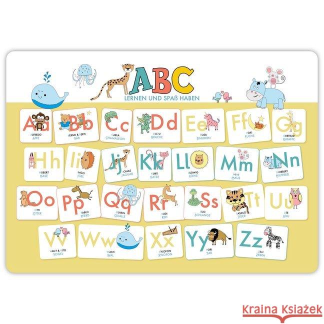 Hochwertiges ABC-Mini-Lernposter der Tiere : Auch als Schreibunterlage geeignet. Das ABC lernen und Spaß haben für Mädchen und Jungen! Wirth, Lisa 9783961117147 Nova MD