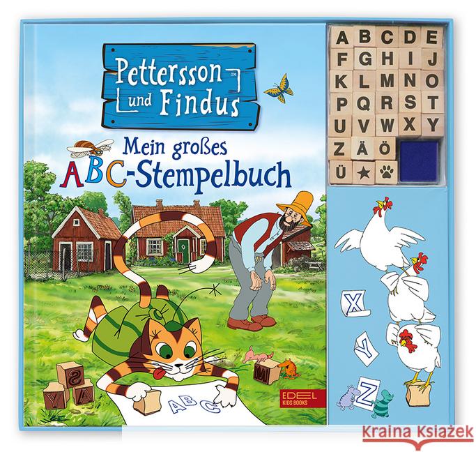 Pettersson und Findus : Mein großes ABC-Stempelbuch Nordqvist, Sven; Korda, Steffi 9783961290628 Edel:Kids Books