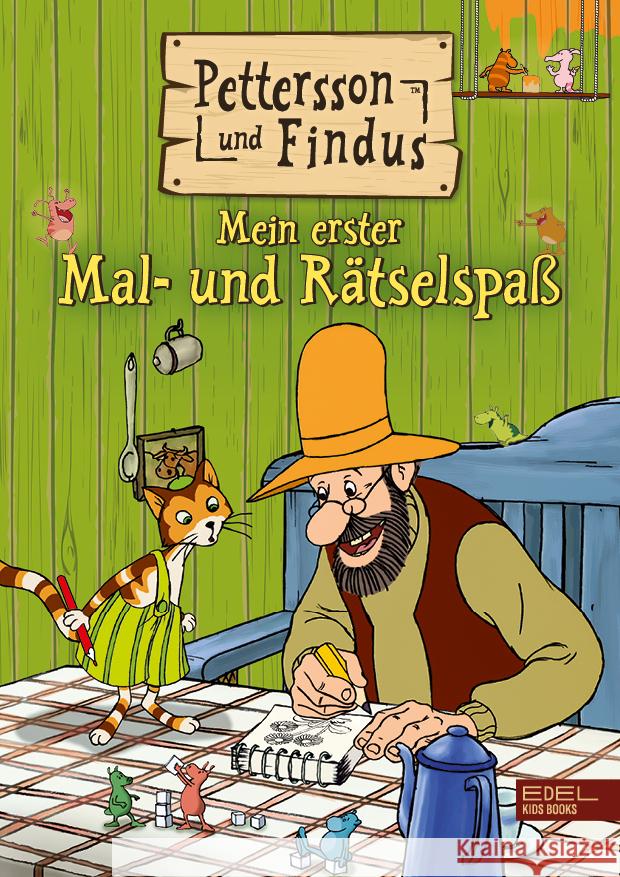 Pettersson und Findus: Mein erster Mal- und Rätselspaß Nordqvist, Sven, Korda, Steffi 9783961291977 Edel Kids Books - ein Verlag der Edel Verlags