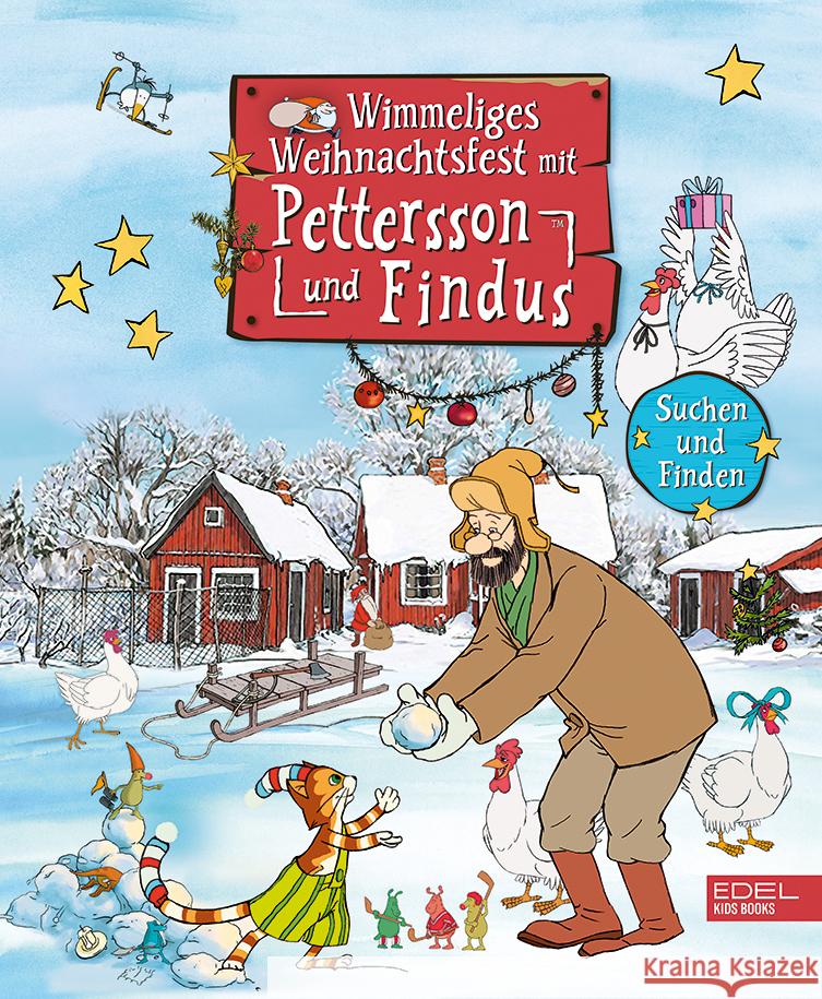 Wimmeliges Weihnachtsfest mit Pettersson und Findus Nordqvist, Sven, Korda, Steffi 9783961292189 Edel Kids Books - ein Verlag der Edel Verlags