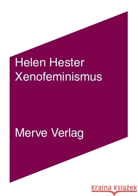 Xenofeminismus Hester, Helen 9783962730130