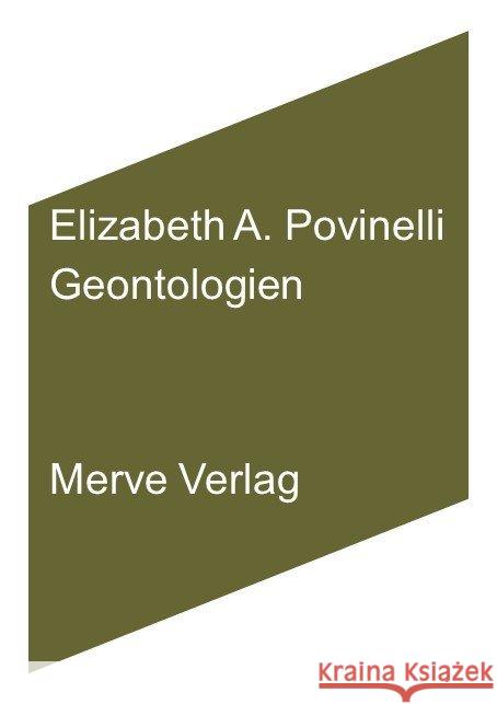 Geontologien Povinelli, Elizabeth A. 9783962730239