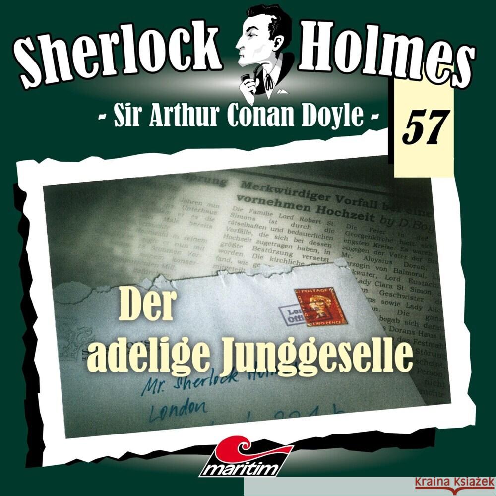 Sherlock Holmes - Der adelige Junggeselle, 1 Audio-CD Doyle, Arthur Conan 9783962823917 All Ears