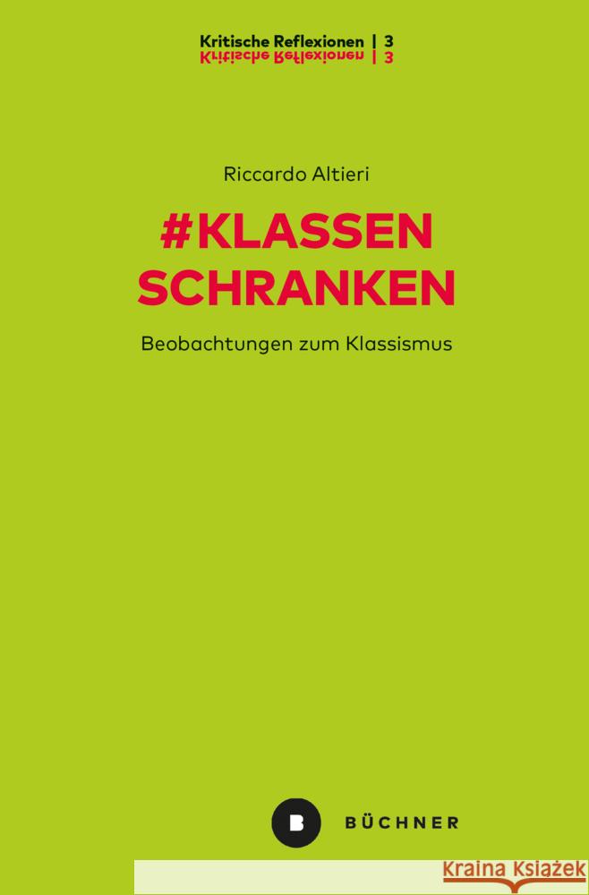 # Klassenschranken Altieri, Riccardo 9783963172632 Büchner Verlag