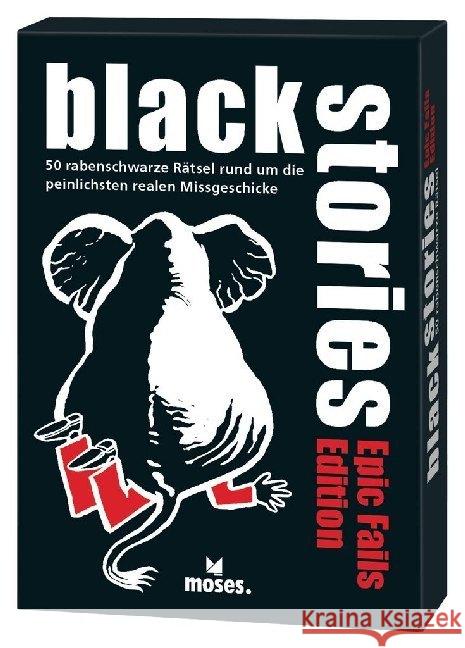 black stories - Epic Fails Edition (Spiel) : 50 rabenschwarze Rätsel rund um die peinlichsten realen Missgeschicke Harder, Corinna; Schumacher, Jens 9783964550392 moses. Verlag