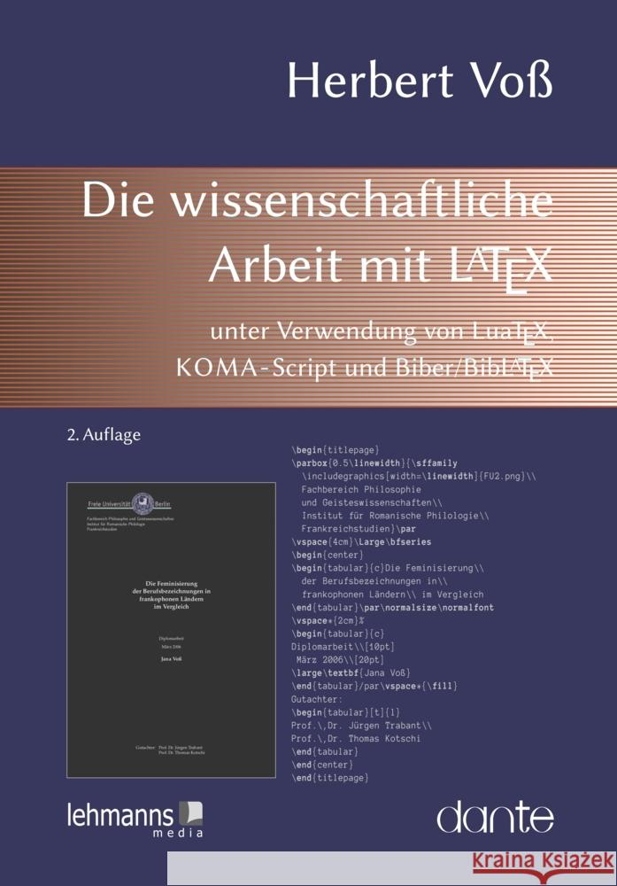 Die wissenschaftliche Arbeit mit LaTeX Voß, Herbert 9783965432178