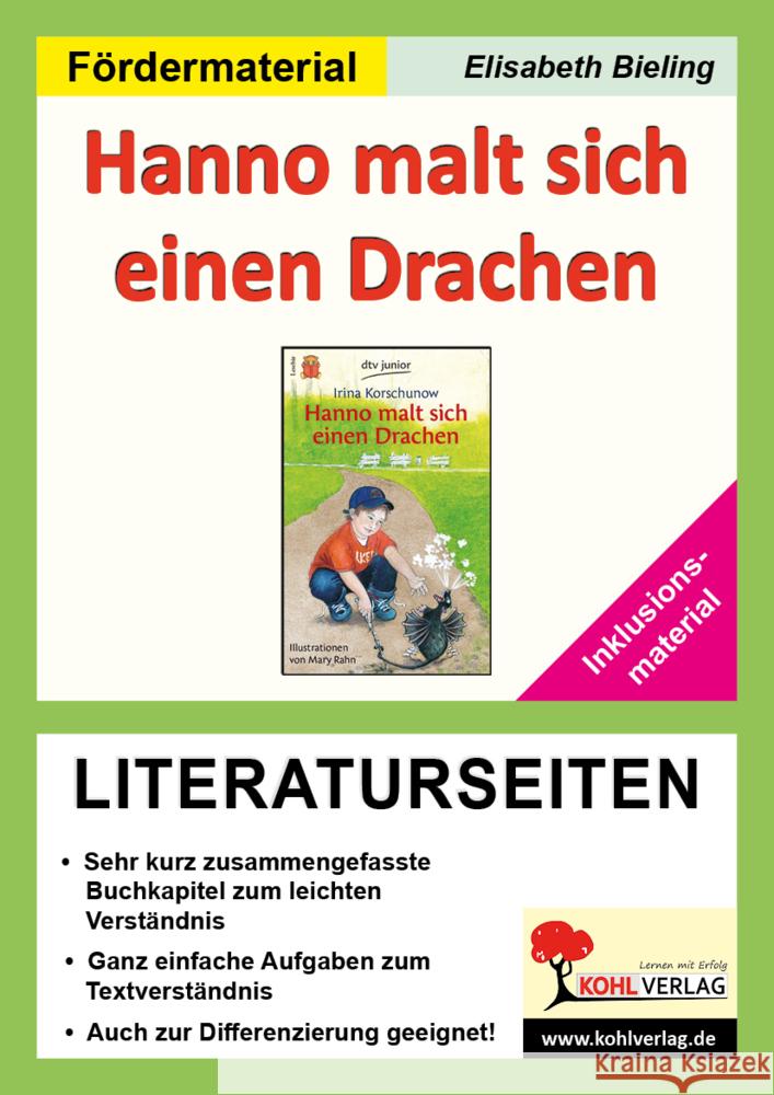 Hanno malt sich einen Drachen - Literaturseiten / Inklusionsmaterial Bieling, Elisabeth 9783966241311