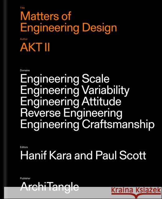 Matters of Engineering Design: AKT II  9783966800211 ArchiTangle GmbH