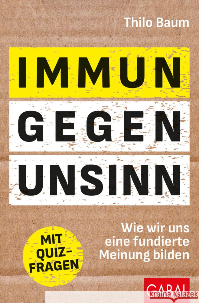 Immun gegen Unsinn Baum, Thilo 9783967391985 GABAL