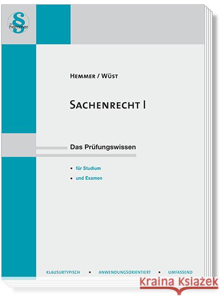 Sachenrecht I Hemmer, Karl-Edmund, Wüst, Achim, d'Alquen, Clemens 9783968380445 hemmer/wüst