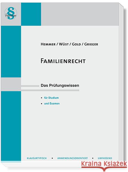 Familienrecht Hemmer, Karl-Edmund, Wüst, Achim, Gold, Ingo 9783968381664 hemmer/wüst