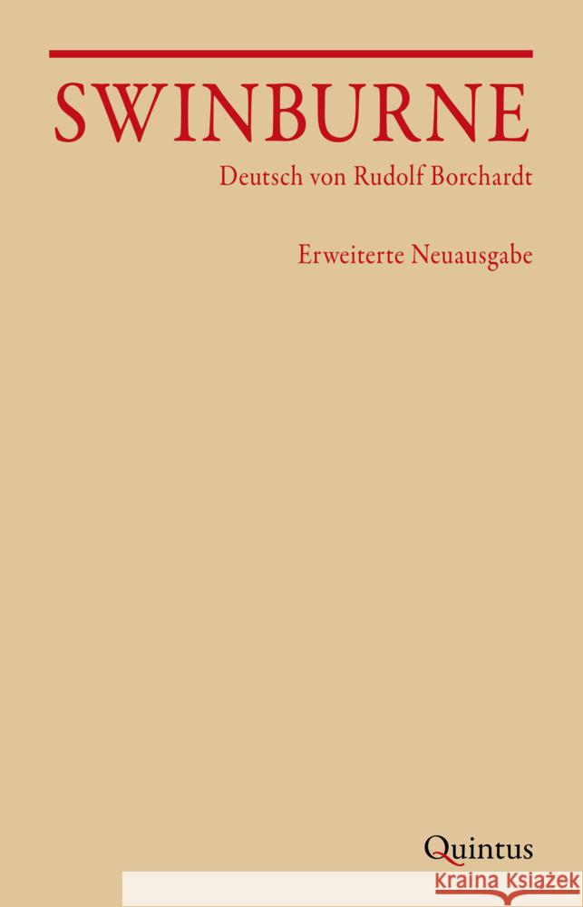 Swinburne Borchardt, Rudolf 9783969820384