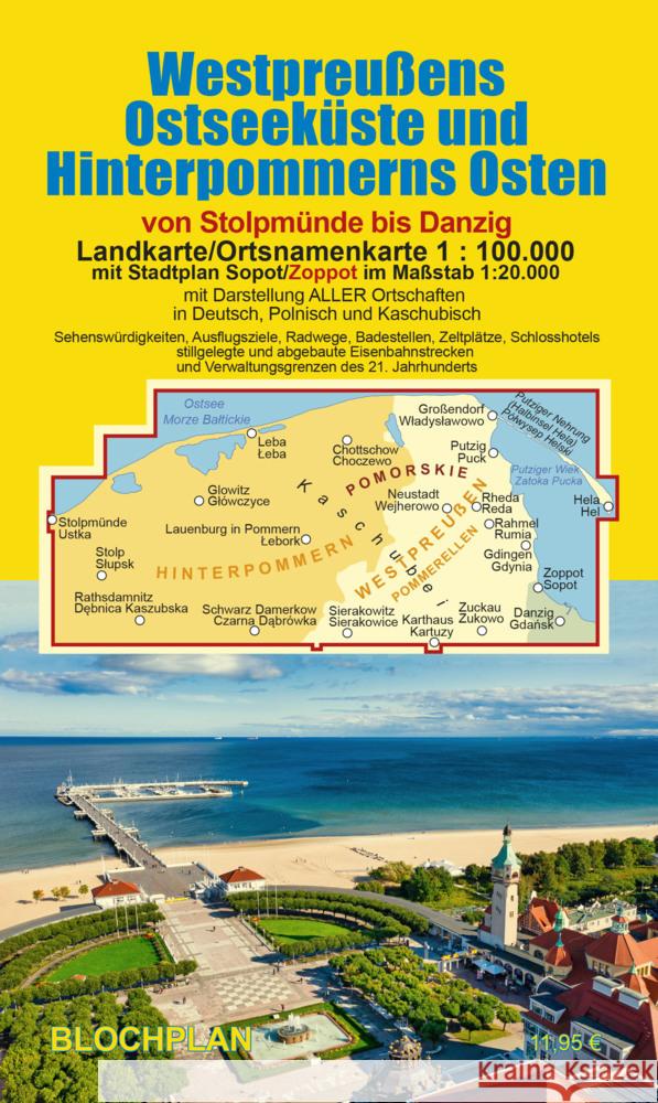 Landkarte Westpreußens Ostseeküste und Hinterpommerns Osten Bloch, Dirk 9783982525259