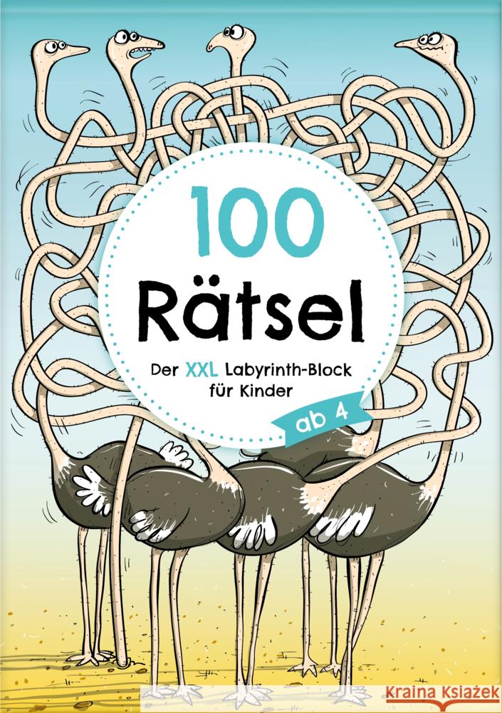 100 Rätsel: Der XXL Labyrinth-Block für Kinder ab 4 Wirth, Lisa 9783985956814