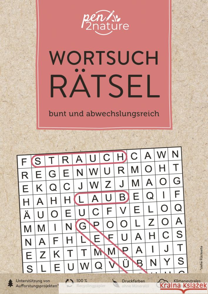 Wortsuchrätsel - bunt und abwechslungsreich pen2nature 9783987640230